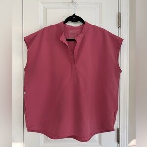 Figs Rafaela Scrub Top Quartz Pink Breast Cancer Awareness Limited Edition Sz L
